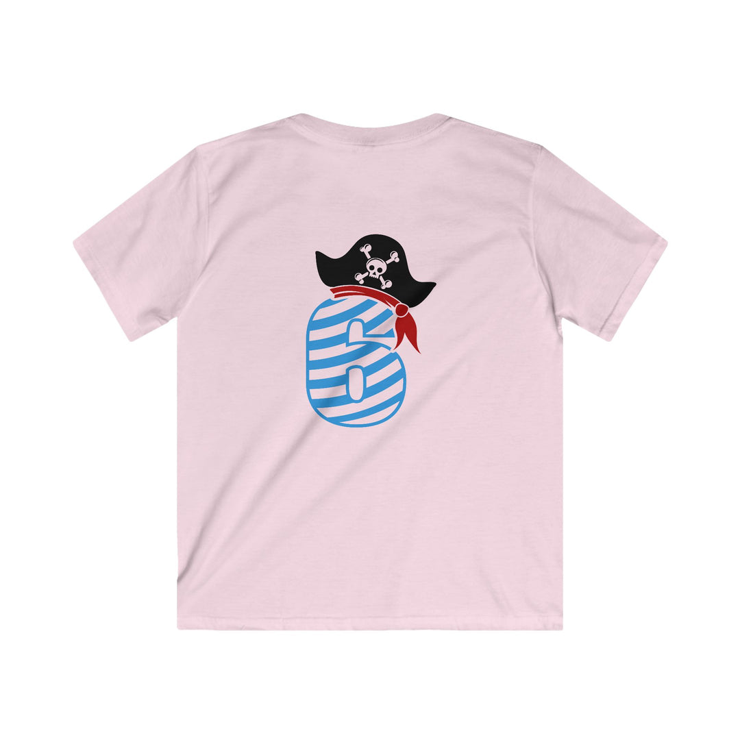 6 year old Pirate-Themed Kids Tee, Fun Birthday Gift, Adventurous Pirate Outfit