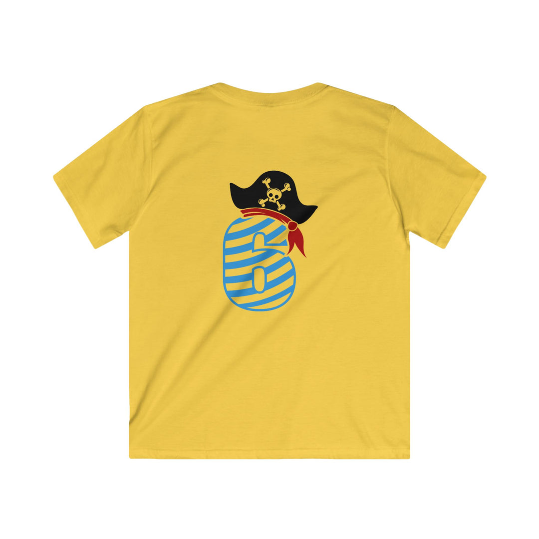 6 year old Pirate-Themed Kids Tee, Fun Birthday Gift, Adventurous Pirate Outfit