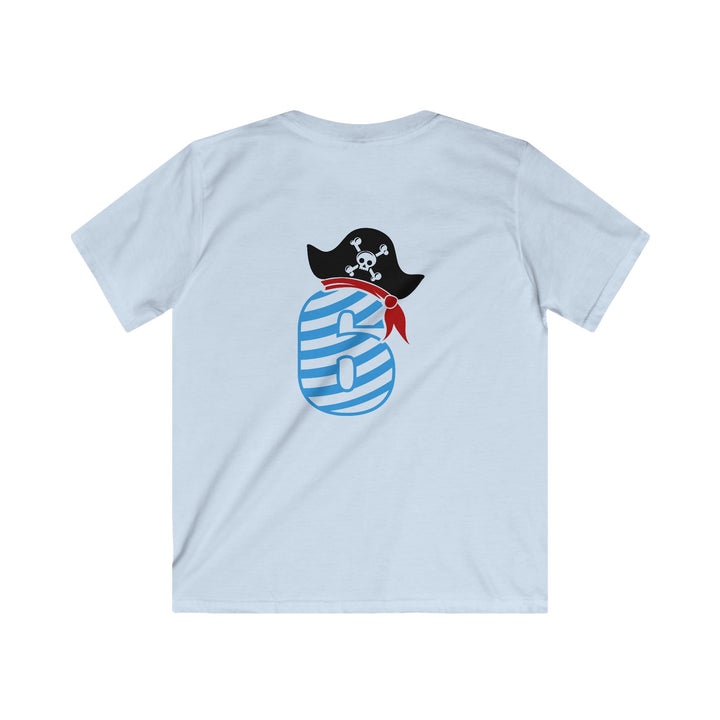 6 year old Pirate-Themed Kids Tee, Fun Birthday Gift, Adventurous Pirate Outfit