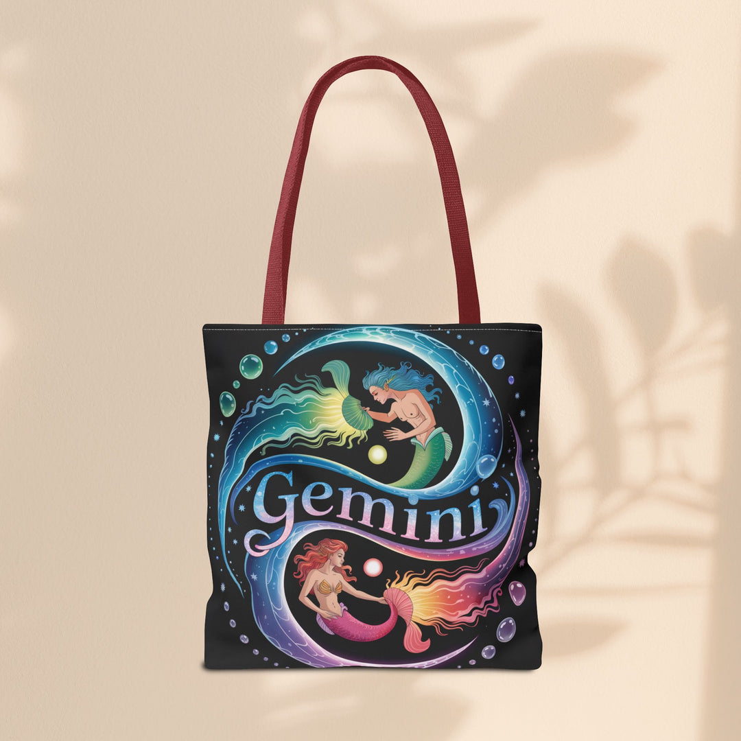 Gemini Zodiac Tote Bag - Colorful Astrology Bag, Gift for Astrology Lovers, AOP Tote for Geminis, Horoscope Design, Birthday Gift