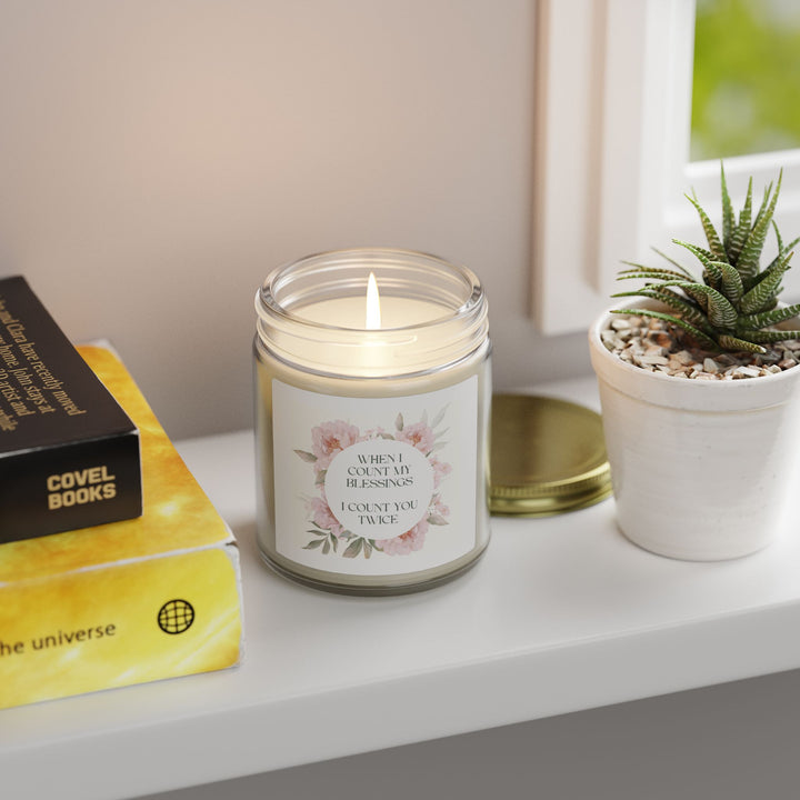 Scented Coconut Apricot Candles (4oz, 9oz) - Count You Twice