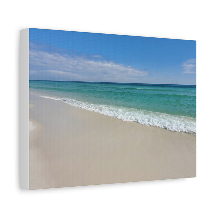 Beach Shoreline Matte Canvas Print – Tranquil Ocean Wall Art
