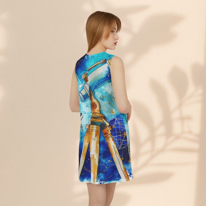 A-line Sleeveless Dress  - Embrace The Cosmos