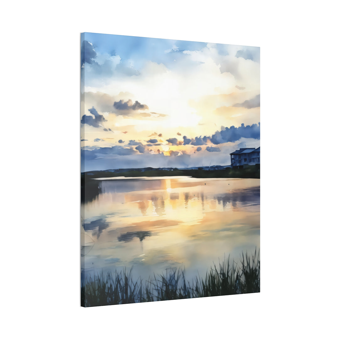 Serene Sunset Landscape Canvas Wall Art