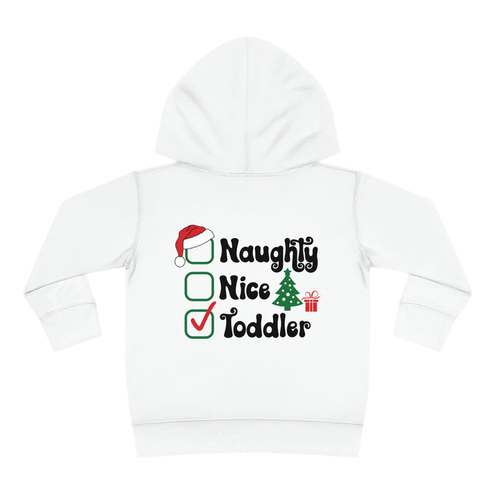 Toddler Pullover Fleece Hoodie - Naughty, Nice, Toddler