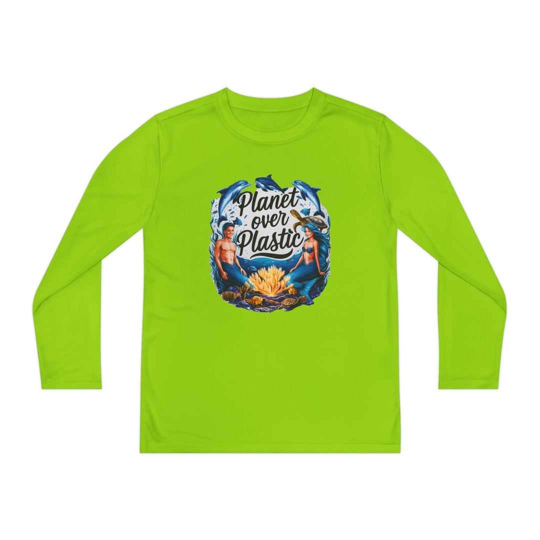 Youth Long Sleeve Competitor Tee - Planet Over Plastic