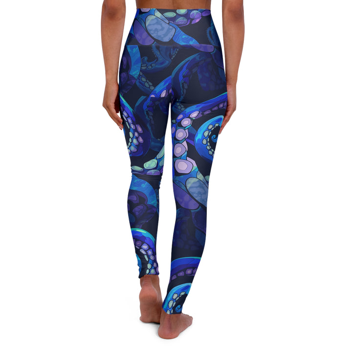 High Waisted Yoga Leggings - Octopus Delight