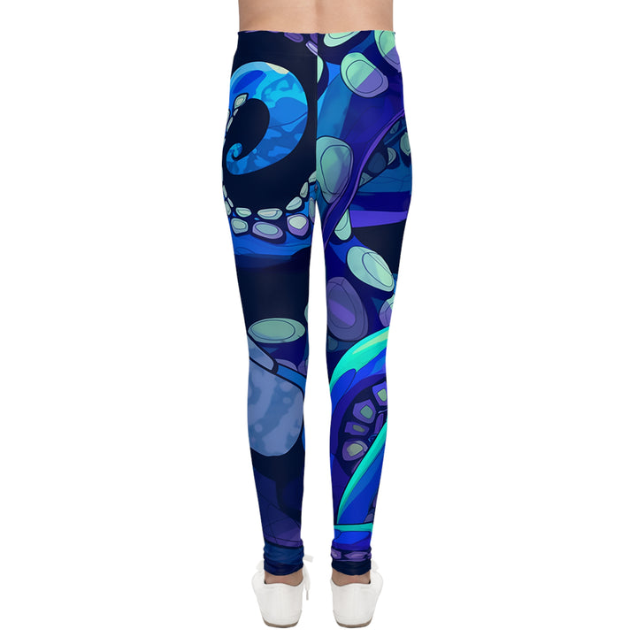 Colorful Octopus Delight Youth Leggings - Stylish & Comfortable Activewear for Kids