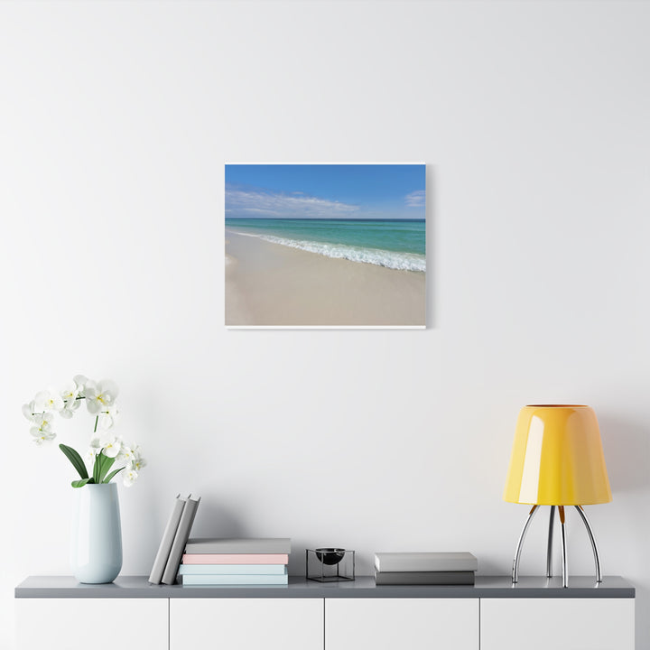 Beach Shoreline Matte Canvas Print – Tranquil Ocean Wall Art