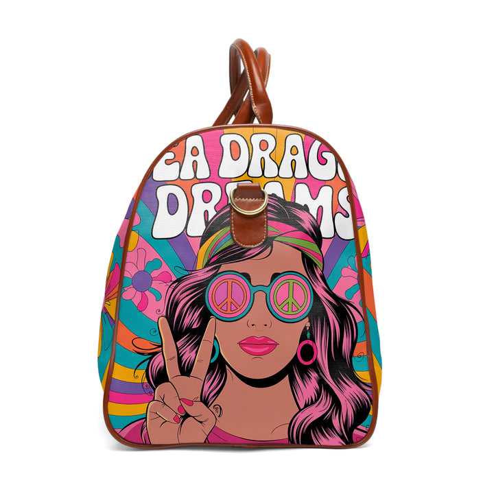 Retro Hippie Waterproof Travel Bag - Ideal for Vacation & Adventure