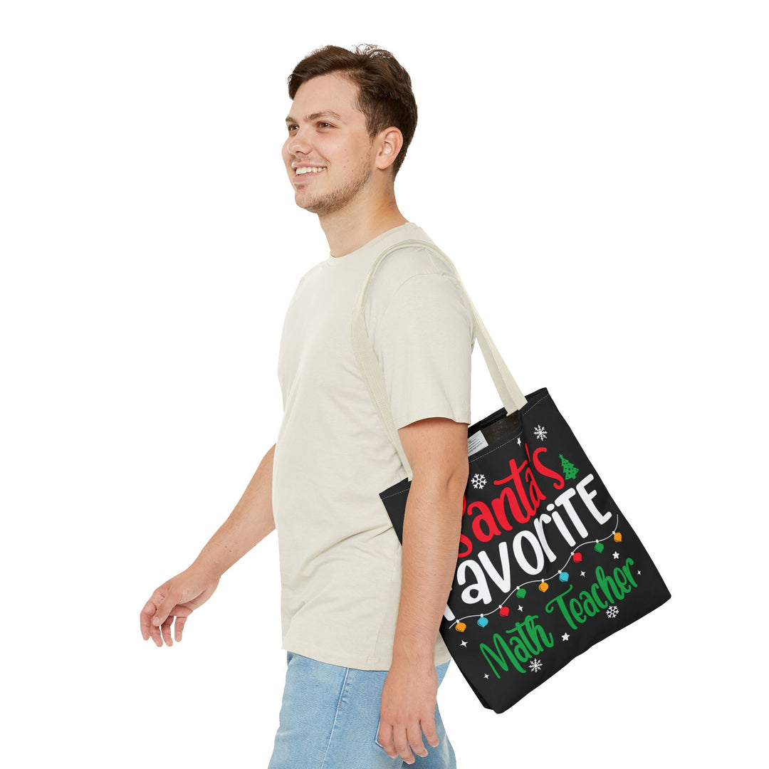 Tote Bag (AOP) - Santa's Favorite Math Teacher