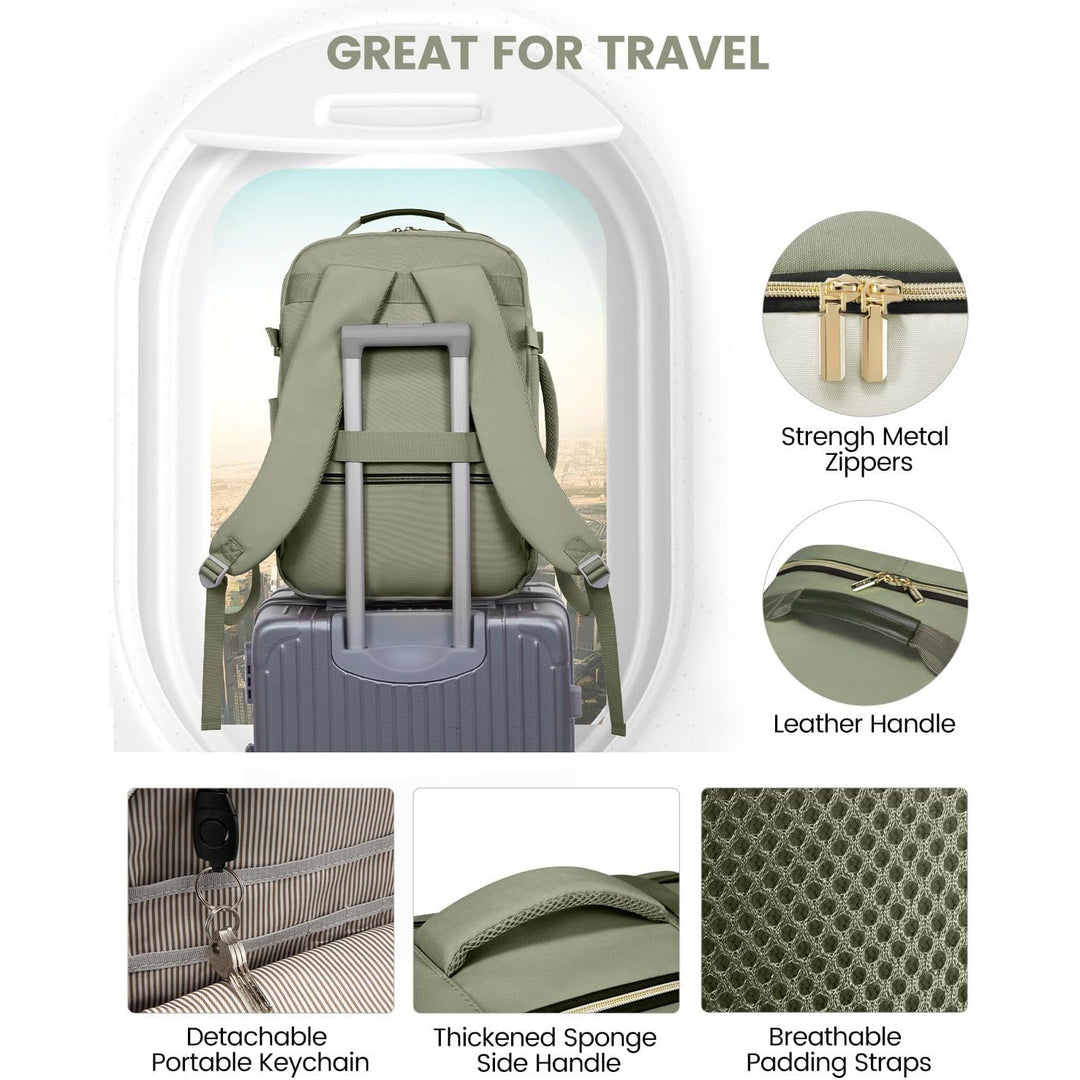 Travel Carry-On Luggage Set with 3 Organizer Pouches