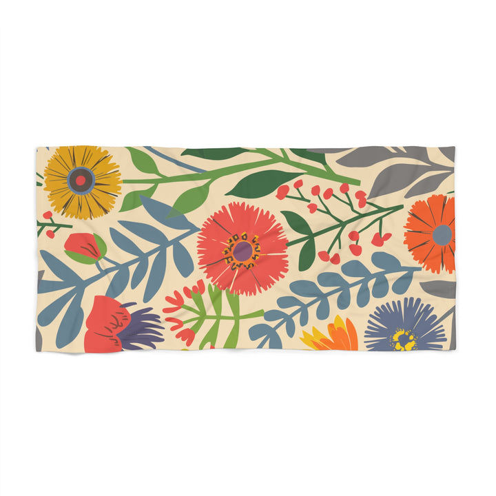 Beach Towel - Coastal Flowers