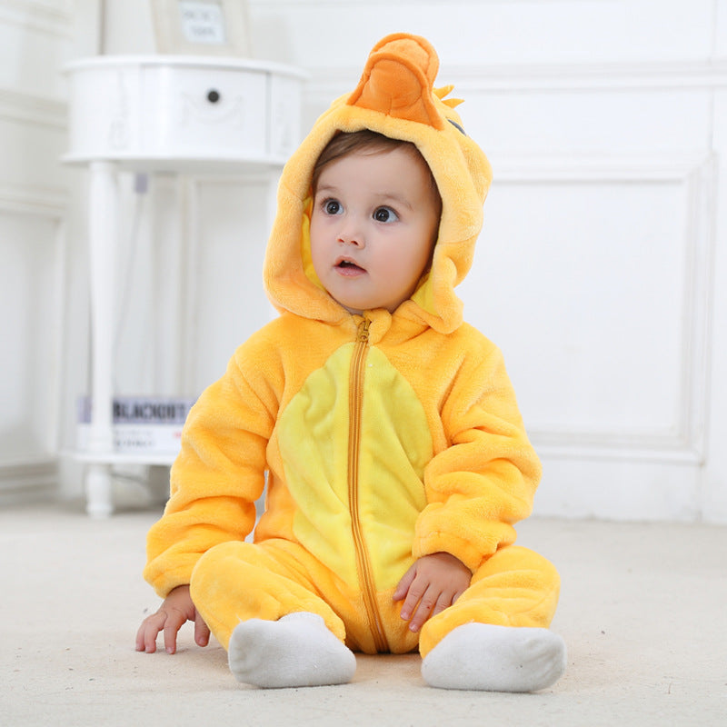 Baby Cotton Flannel Romper for Fall and Winter