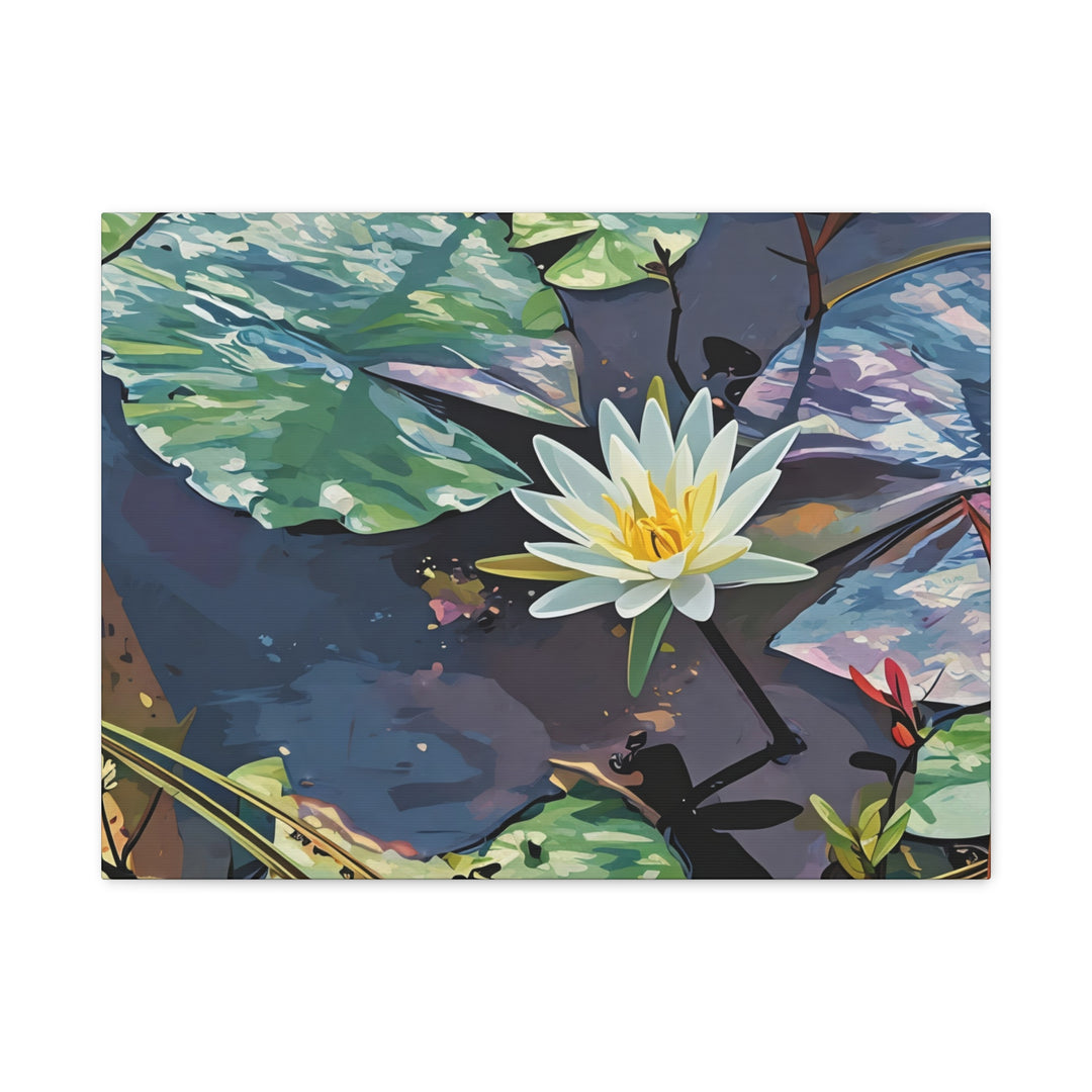 Water Lily Canvas Art Print – Nature Wall Décor