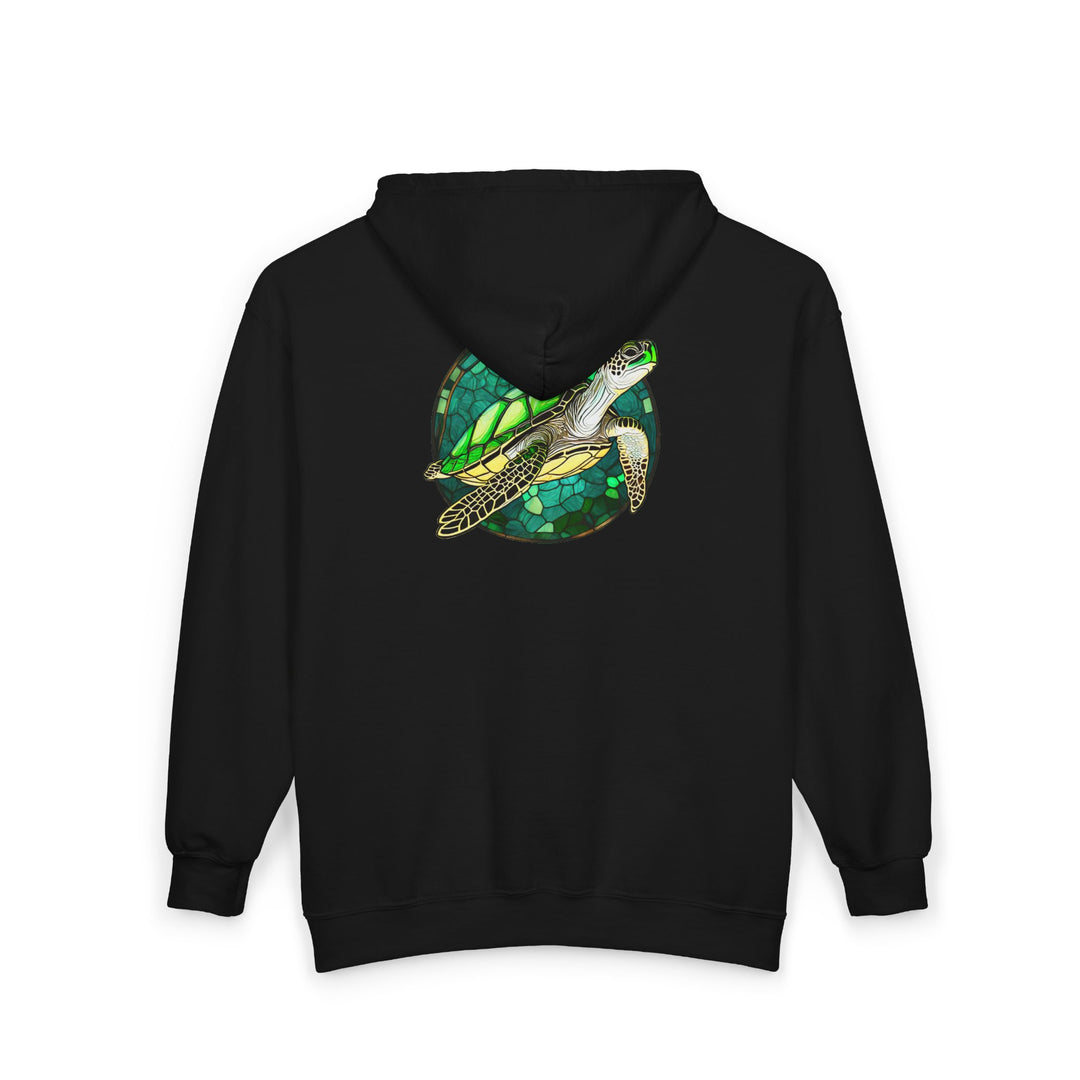 Stained Glass Turtle - Unisex Heavy Blend™ Full Zip Hooded Sweatshirt