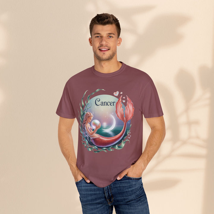 Cancer Zodiac Mermaid T-shirt, Astrology Tee, Astrological Sign Shirt, Gift for Cancer, Horoscope T-shirt, Cute Zodiac Apparel