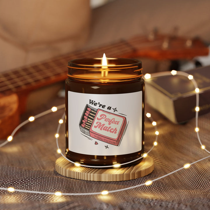 Scented Soy Candle (Multi-Size, Amber Jar) - We're A Perfect Match