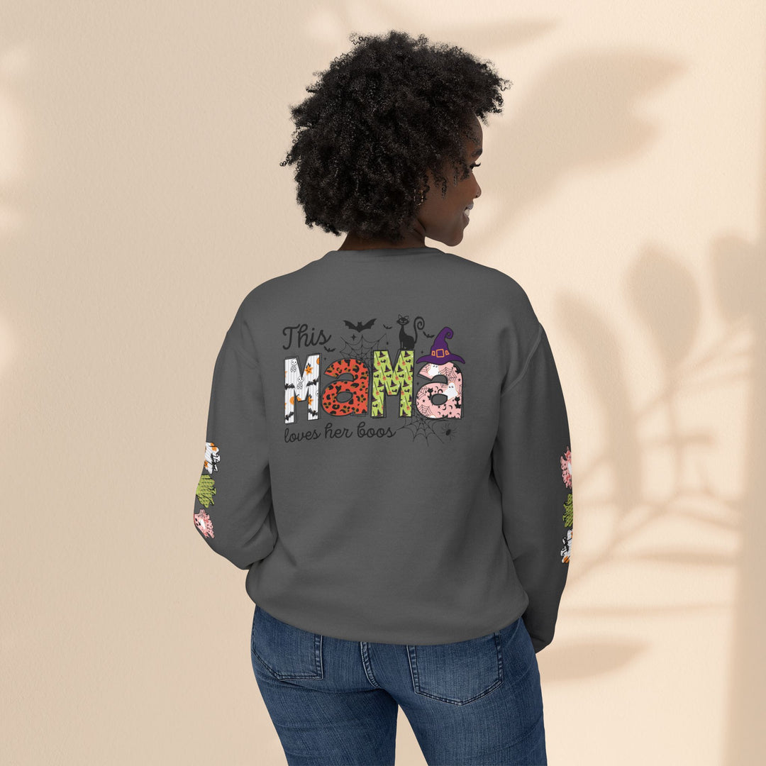 Unisex Lightweight Crewneck Sweatshirt - This Mama Loves Her Boos