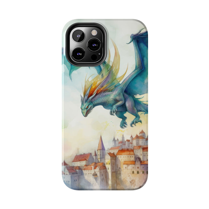 Tough Phone Cases - Dragon Over City