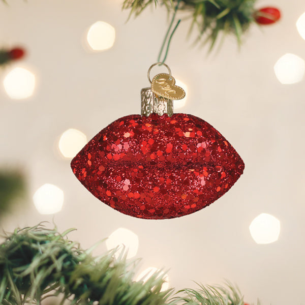 Jeweled Lips Christmas Ornament – Glamorous Holiday Décor