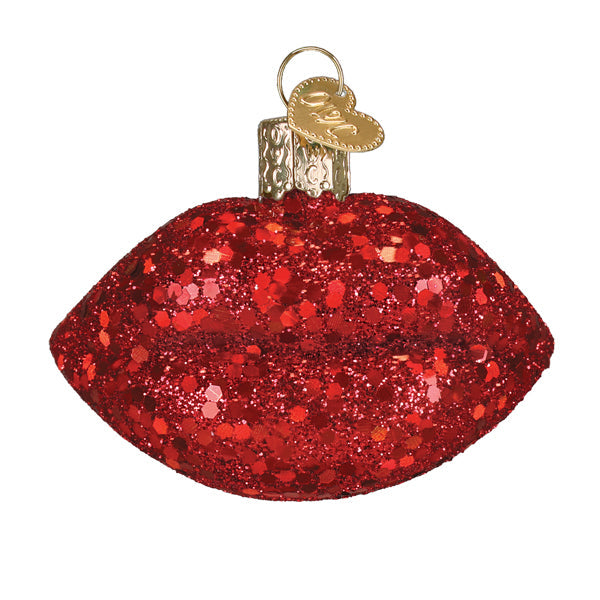 Jeweled Lips Christmas Ornament – Glamorous Holiday Décor