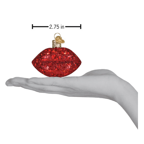 Jeweled Lips Christmas Ornament – Glamorous Holiday Décor