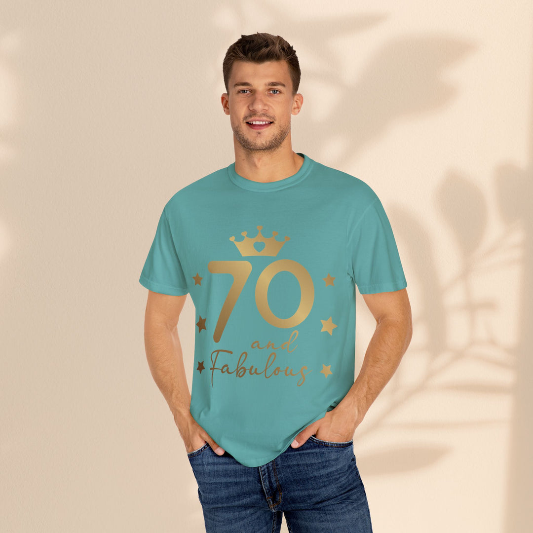 70 and Fabulous Unisex Garment-Dyed T-shirt | Birthday Celebration Tee, Gift for 70th Birthday, Vintage Style Shirt, Fun Party Wear, [...]