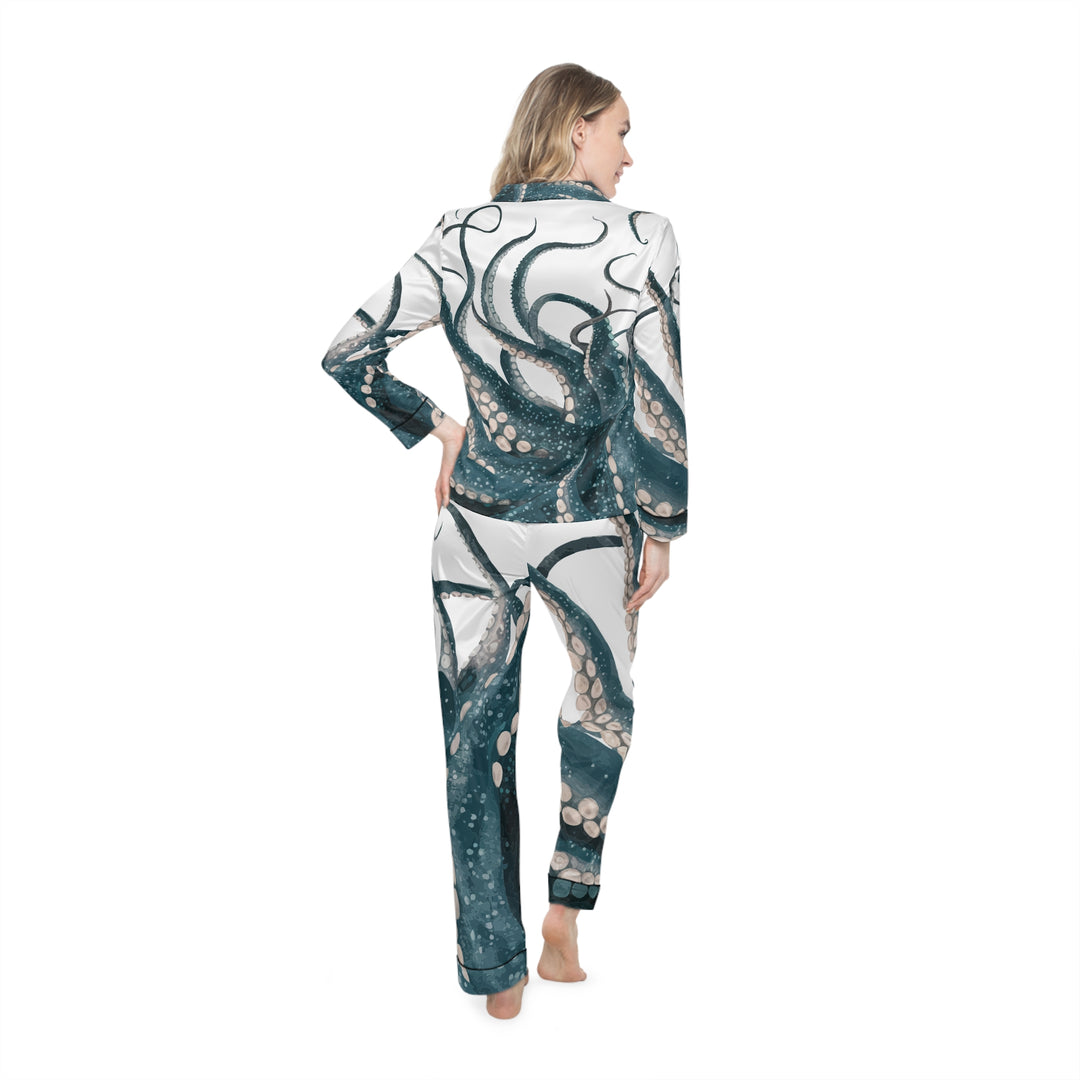 Women's Satin Pajamas (AOP) - Octopus Tentacles