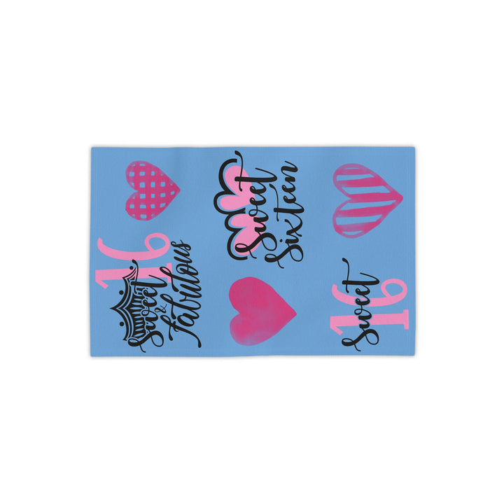 Sweet Sixteen Beach Towel, Fun Pool Accessories, Birthday Party Decor, Vibrant Towels for Teens, Cute Gifts for Summer