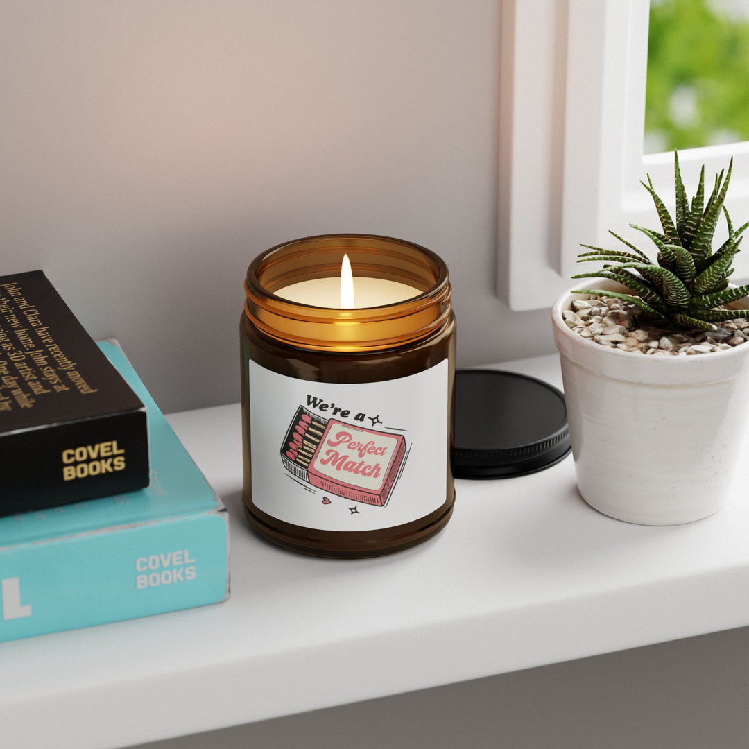 Scented Soy Candle (Multi-Size, Amber Jar) - We're A Perfect Match