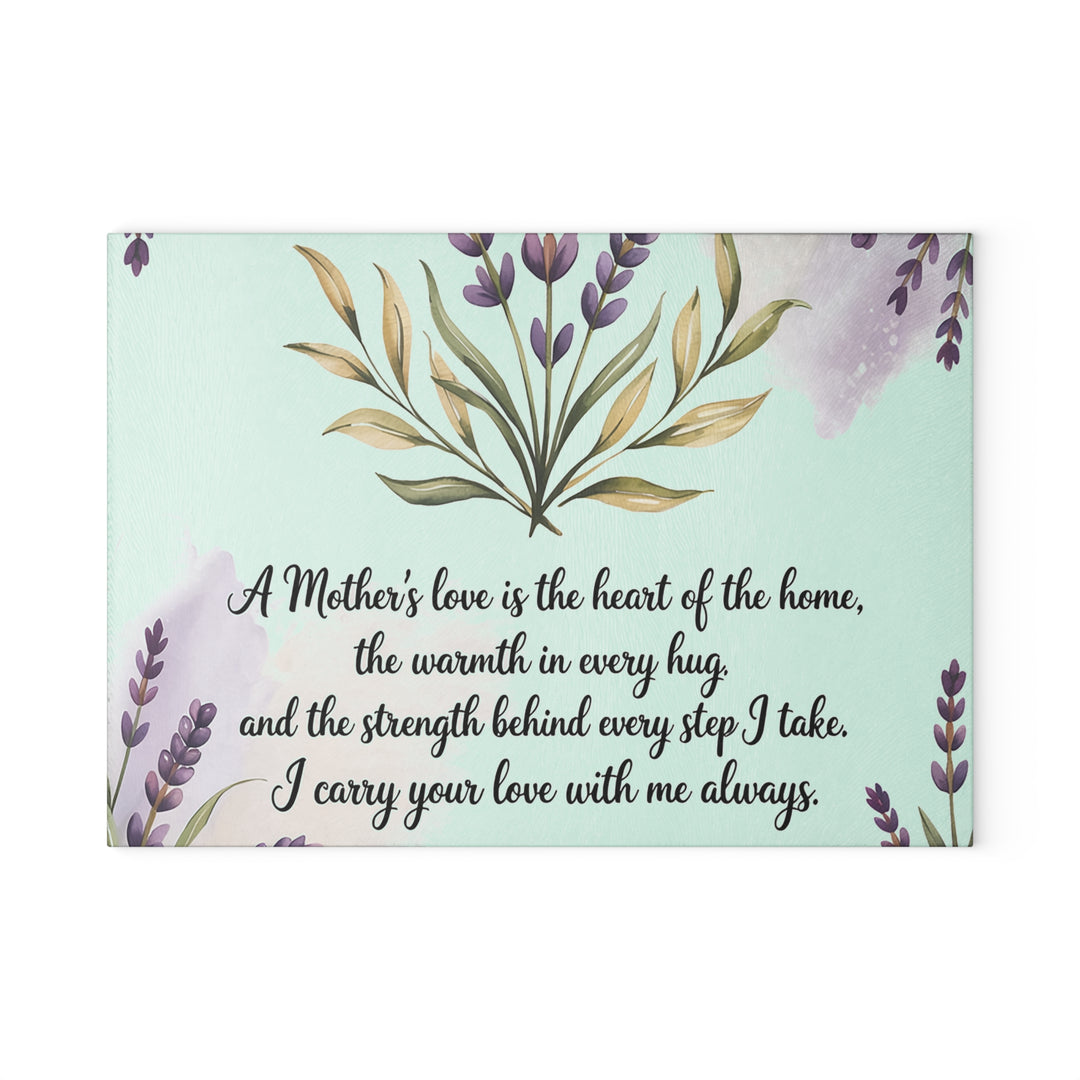 Mother's Love Glass Cutting Board
