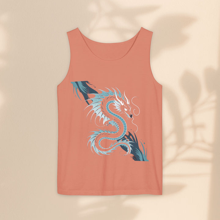 Dragon Art Unisex Tank Top - Stylish Summer Wear, Festival Apparel, Gift for Art Lovers, Beach Outfits, Cool Graphic Shirt