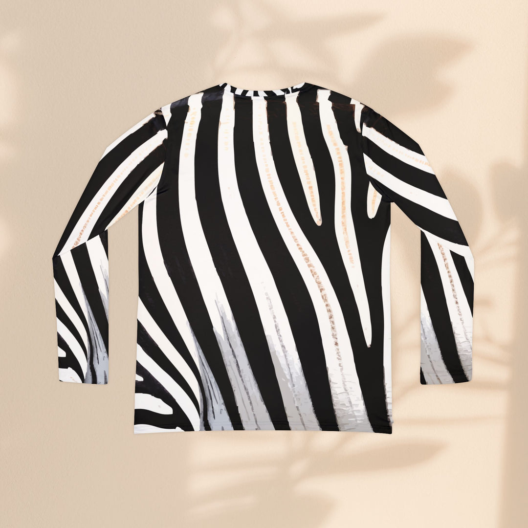 Zebra Print V‑Neck Long Sleeve Shirt — Bold Animal Pattern Women's Top