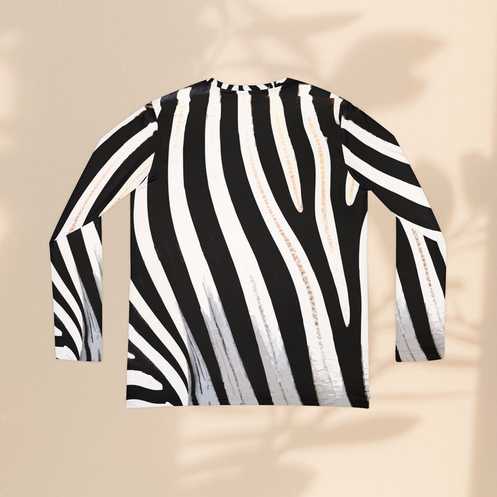Zebra Print V‑Neck Long Sleeve Shirt — Bold Animal Pattern Women's Top