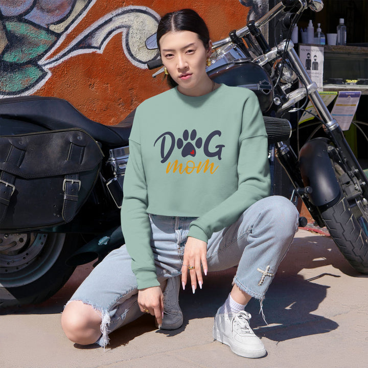Dog Mom Cropped Sweatshirt - Perfect Gift for Dog Lovers