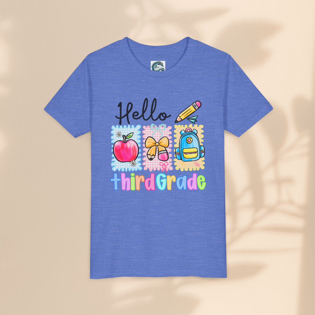 Colorful Third Grade Youth Tee, Back to School Shirt, Kids Graphic T-Shirt, 3rd Grade Celebration Apparel, Cute School Outfit, Fun [...]
