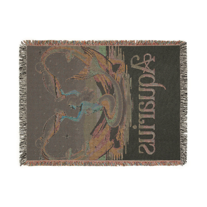 Aquarius Woven Blanket – Cozy Zodiac Throw, Astrology Home Décor & Personalized Gift for Horoscope Lovers