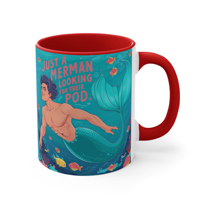 Accent Mugs - Merman Looking For His Pod