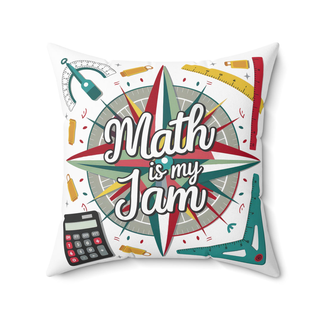 Math is My Jam Faux Suede Square Pillow