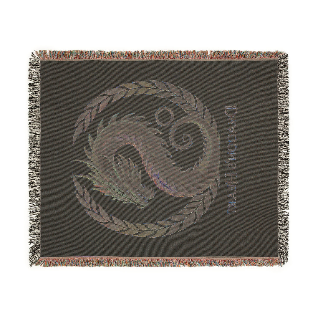 Dragon Heart Woven Blanket – Cozy Throw, Bohemian Home Décor, Unique Wall Tapestry & Gift for Fantasy Lovers