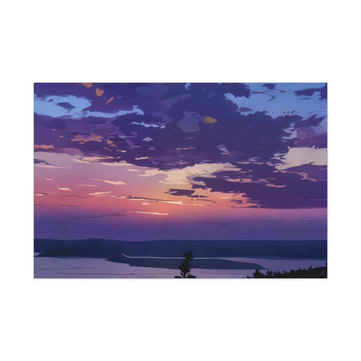 Elegant Sunset Canvas Print for Bedroom and Living Room