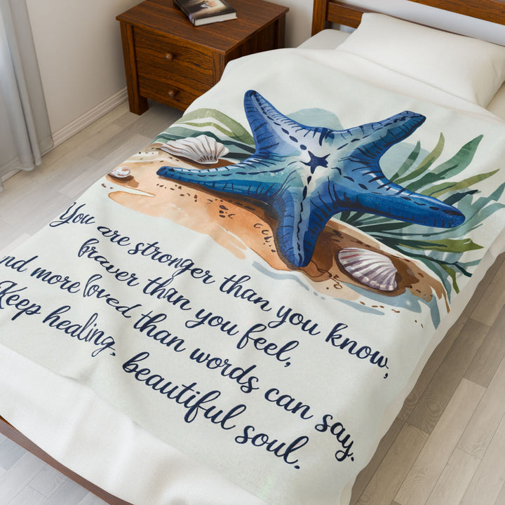Plush Blanket - Keep Healing. Beautiful Soul