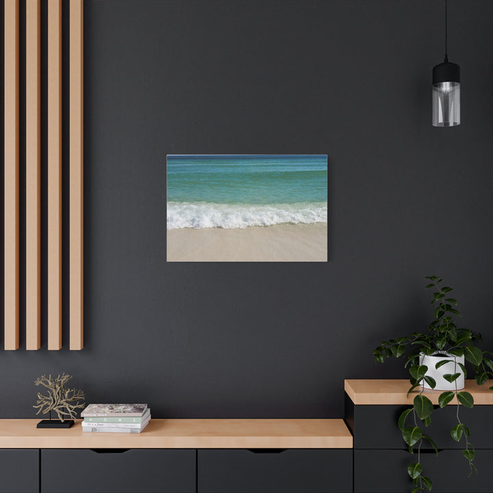 Beach Waves Matte Canvas Print – 1.25-Inch Stretched Seascape