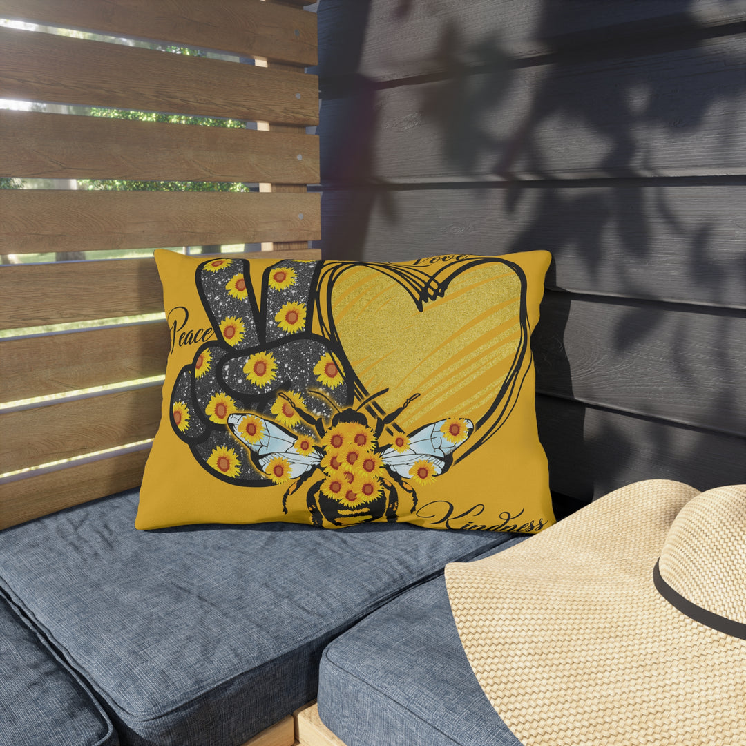 Outdoor Pillows - Peace, Love, Kindness