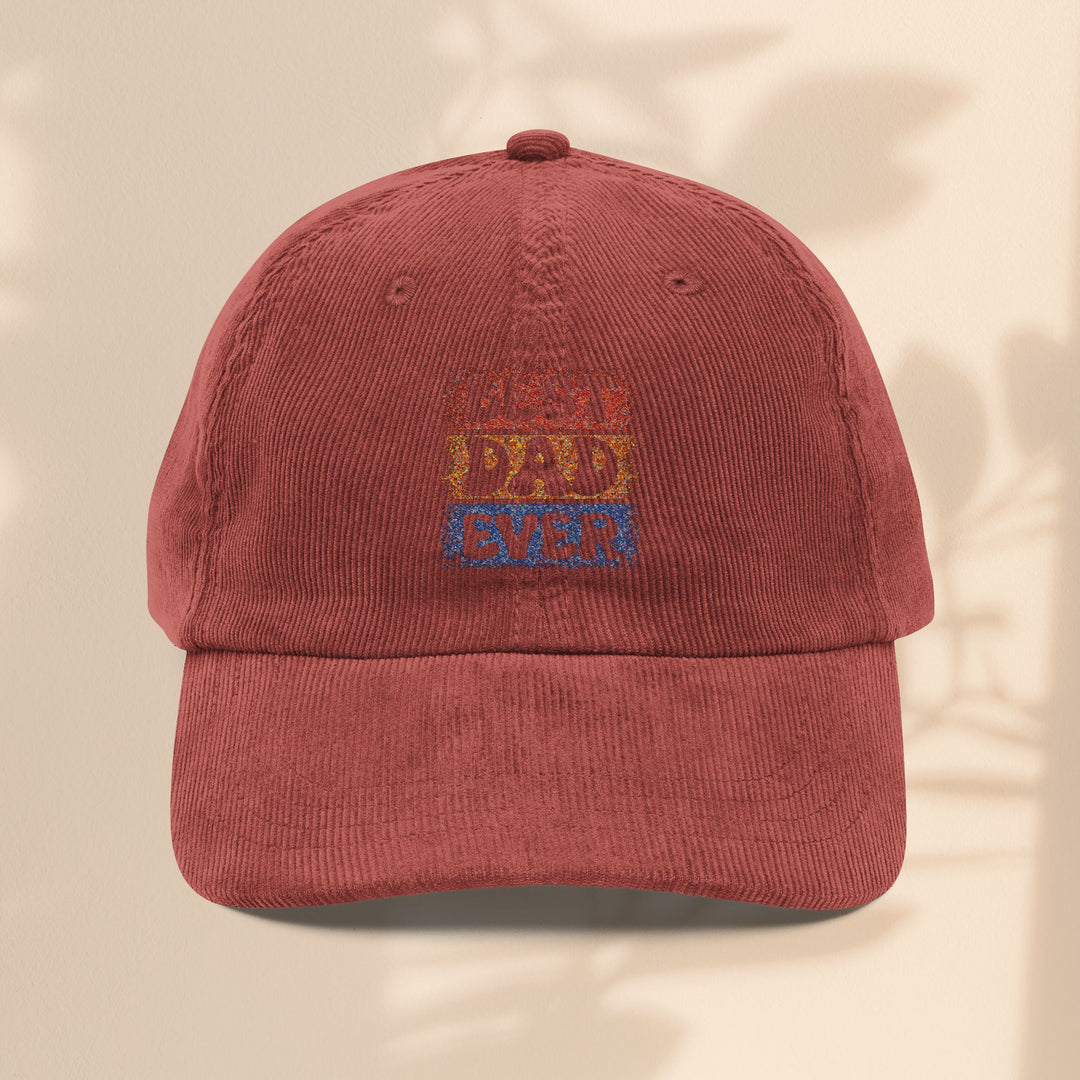 Vintage Corduroy Cap - 'World's Best Dad Ever' Embroidery