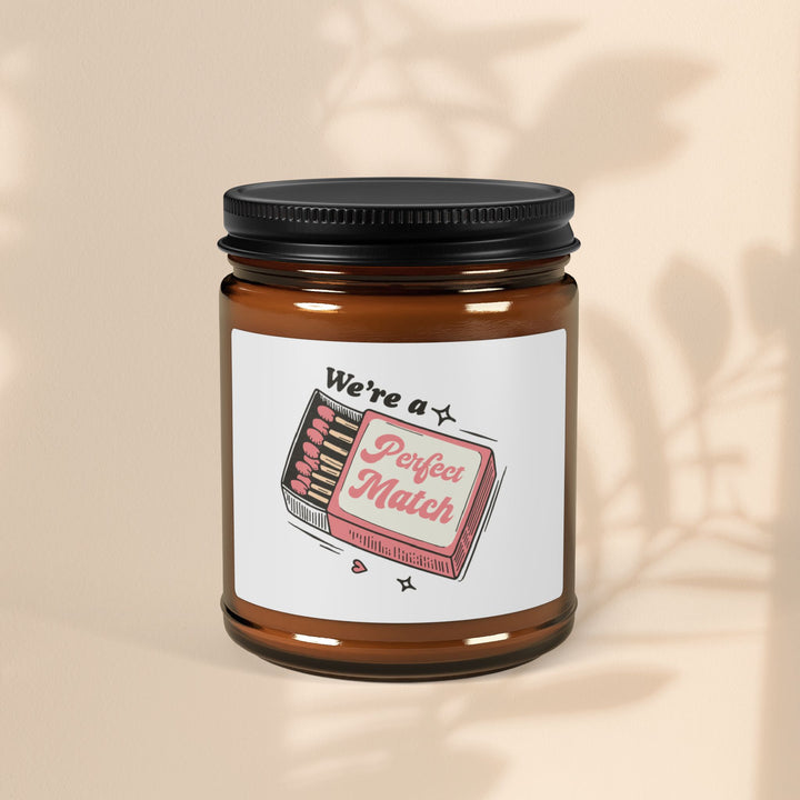 Scented Soy Candle (Multi-Size, Amber Jar) - We're A Perfect Match