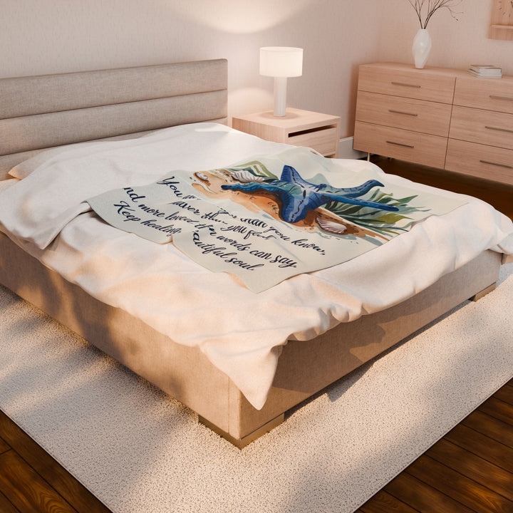 Plush Blanket - Keep Healing. Beautiful Soul