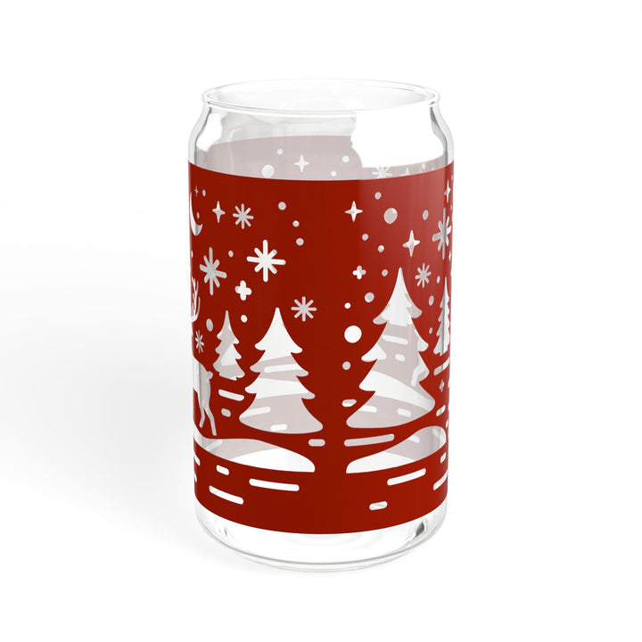 Christmas Deer Sipper Glass