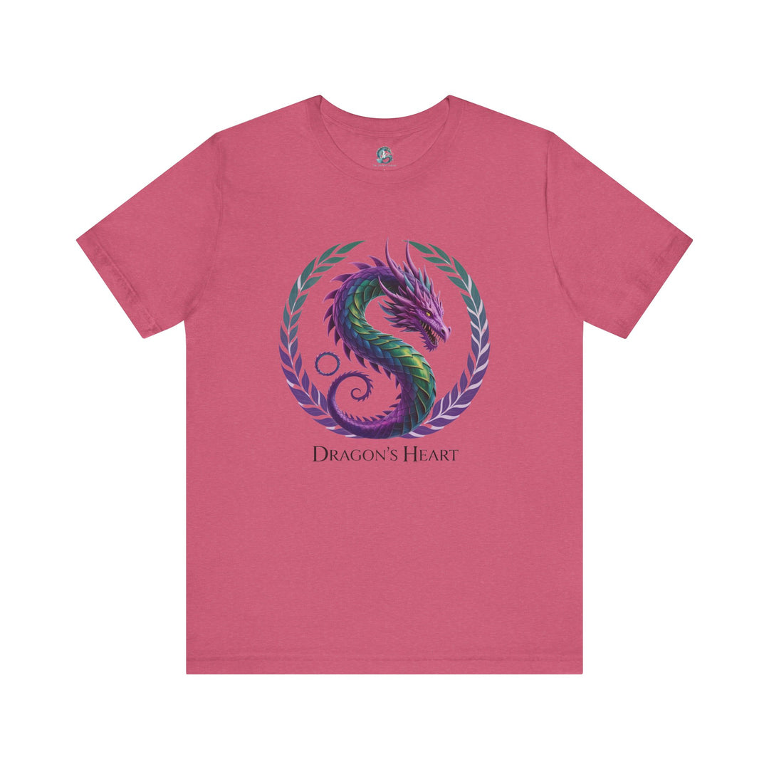 Mythical Dragon's Heart Unisex Tee, Fantasy Shirt, Gift for Gamers, Unique Dragon Design, Casual Wear, Dragon Lover's Apparel